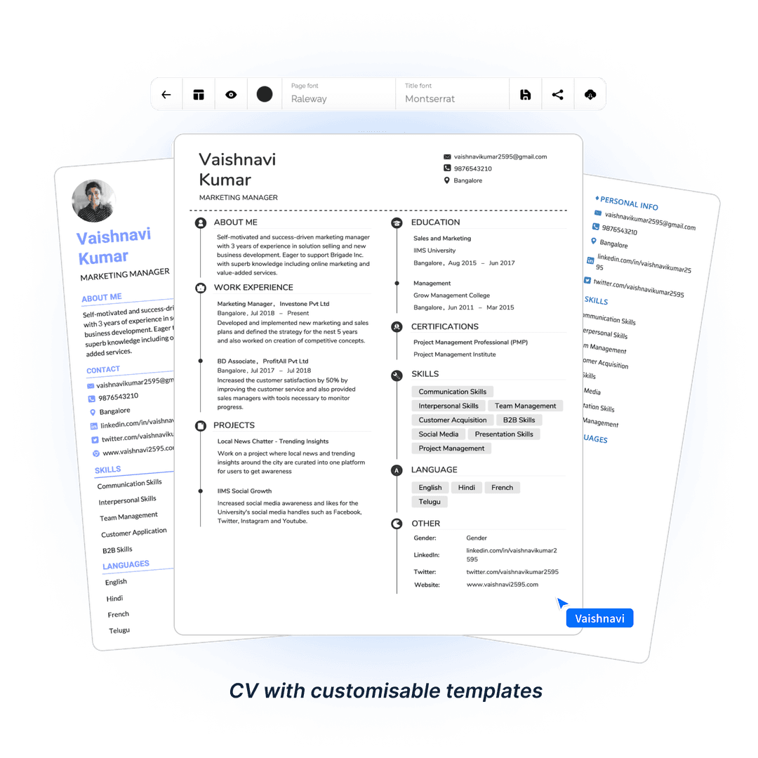 Resume Builder - Create Professional Resume for Free | Workruit
